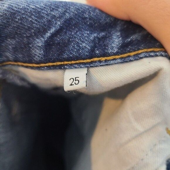 BOYISH Jeans Womens 25 The Billy Some Like it Hot High Rise Skinny Distressed - Picture 10 of 14